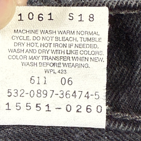 Vintage 90s Levis 550 Denim Jean Relaxed Tapered 12 Reg Medium Black 0160 - Picture 4 of 10